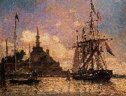 Johan Barthold Jongkind The Port of Rotterdam Sweden oil painting artist